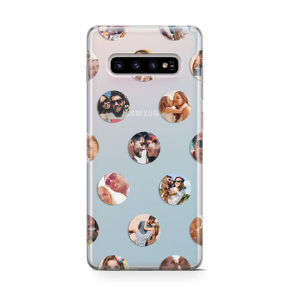 Polka Dot Photo Montage Upload Samsung Galaxy S10 Case