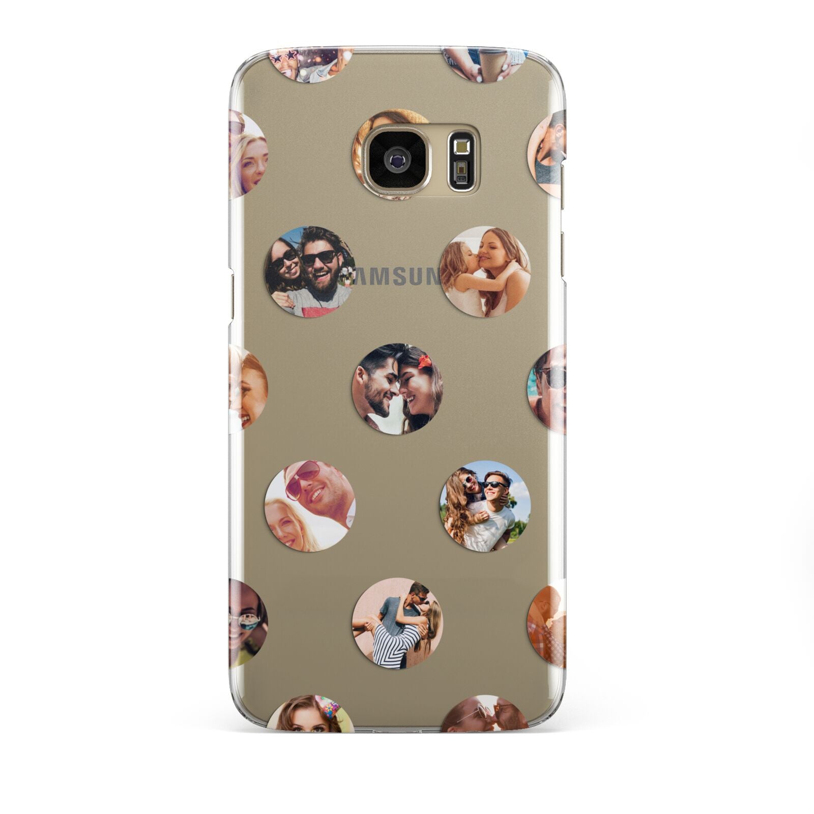 Polka Dot Photo Montage Upload Samsung Galaxy S7 Edge Case