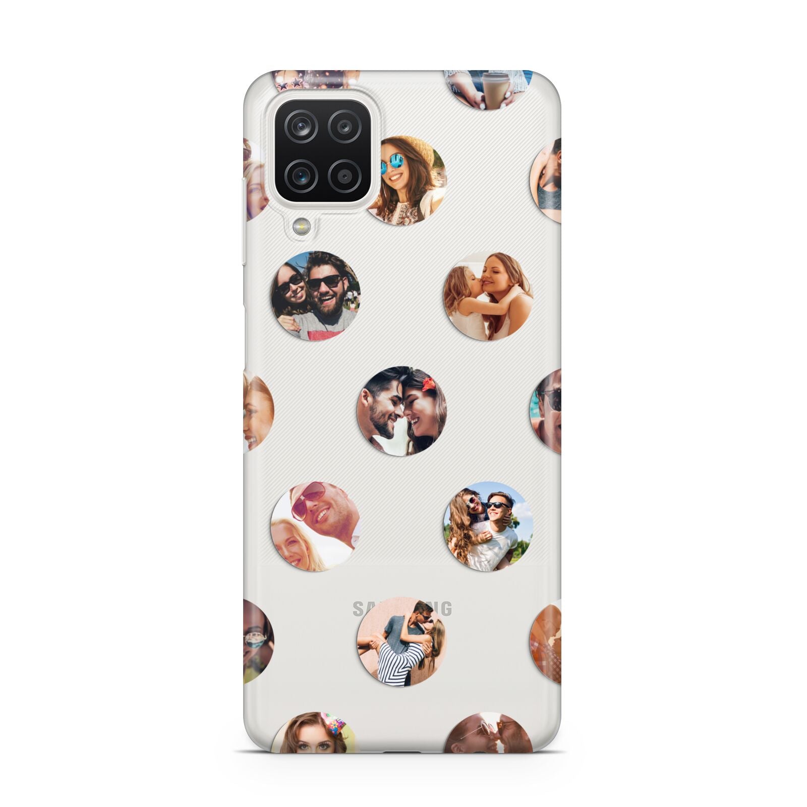 Polka Dot Photo Montage Upload Samsung M12 Case