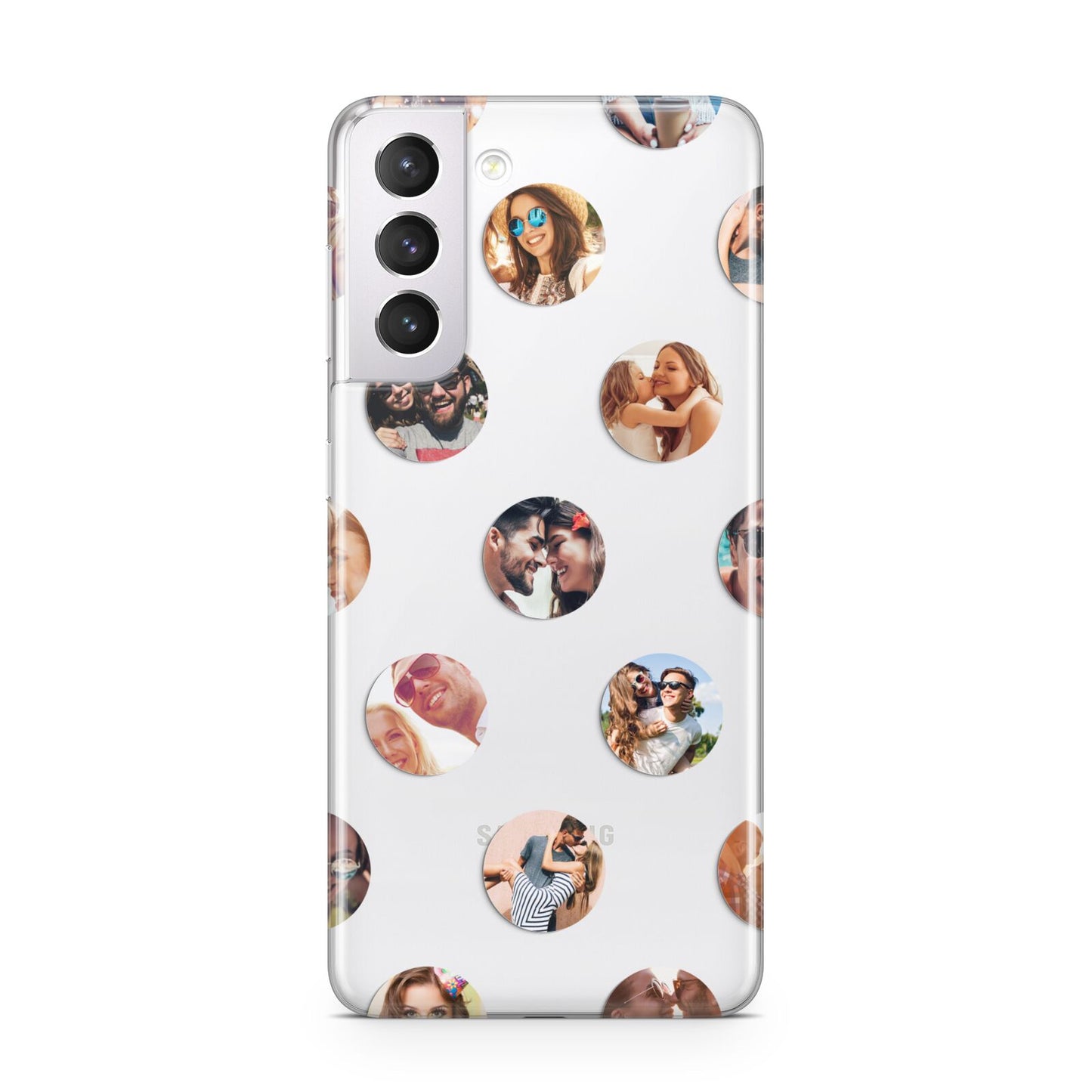 Polka Dot Photo Montage Upload Samsung S21 Case