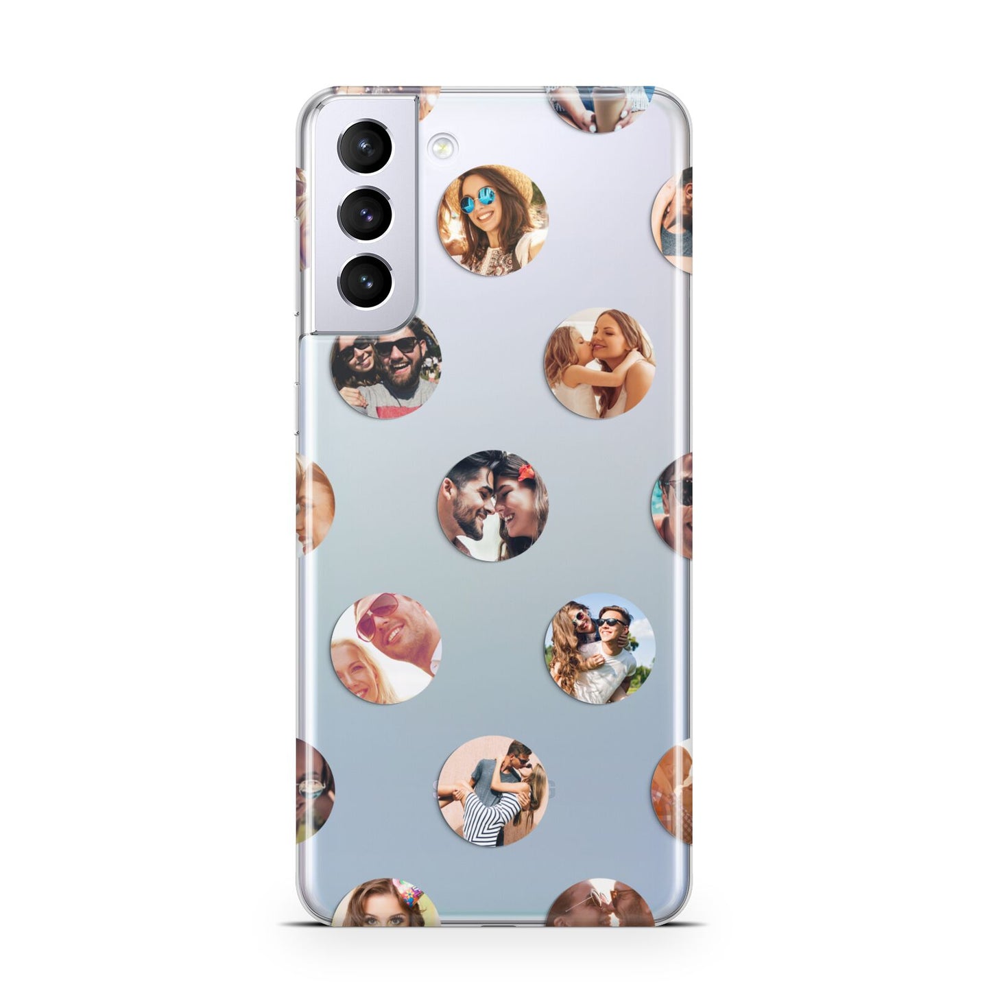 Polka Dot Photo Montage Upload Samsung S21 Plus Phone Case