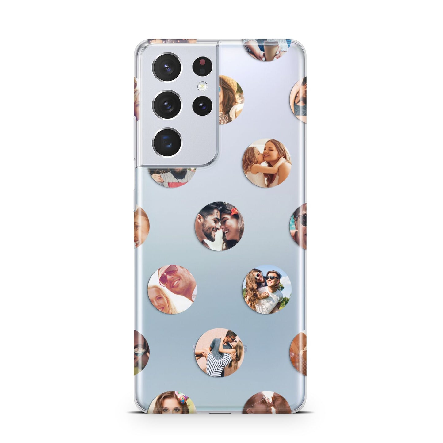 Polka Dot Photo Montage Upload Samsung S21 Ultra Case