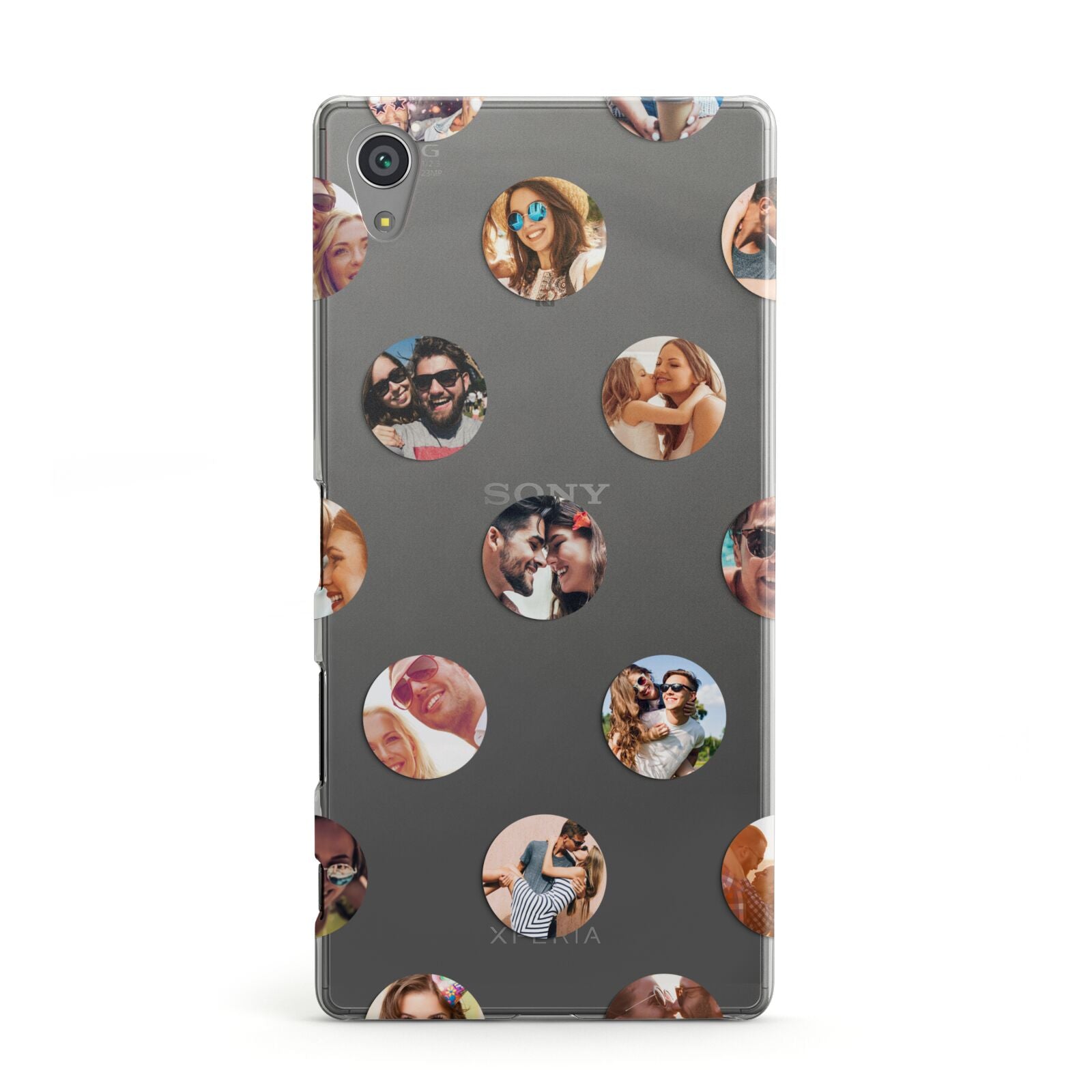 Polka Dot Photo Montage Upload Sony Xperia Case