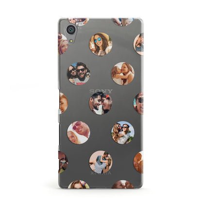 Polka Dot Photo Montage Upload Sony Xperia Case