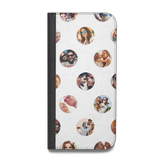 Polka Dot Photo Montage Upload Vegan Leather Flip Samsung Case