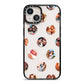 Polka Dot Photo Montage Upload iPhone 13 Black Impact Case on Silver phone