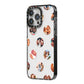 Polka Dot Photo Montage Upload iPhone 14 Pro Max Black Impact Case Side Angle on Silver phone