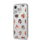 Polka Dot Photo Montage Upload iPhone 14 Pro Max Clear Tough Case Silver Angled Image