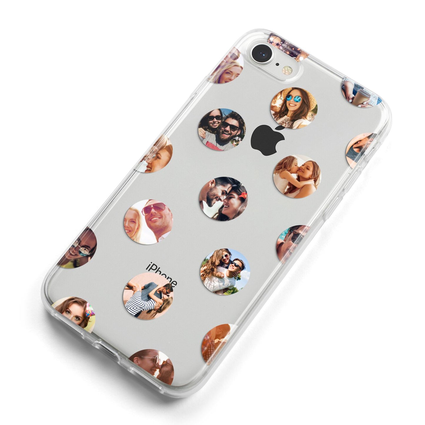 Polka Dot Photo Montage Upload iPhone 8 Bumper Case on Silver iPhone Alternative Image