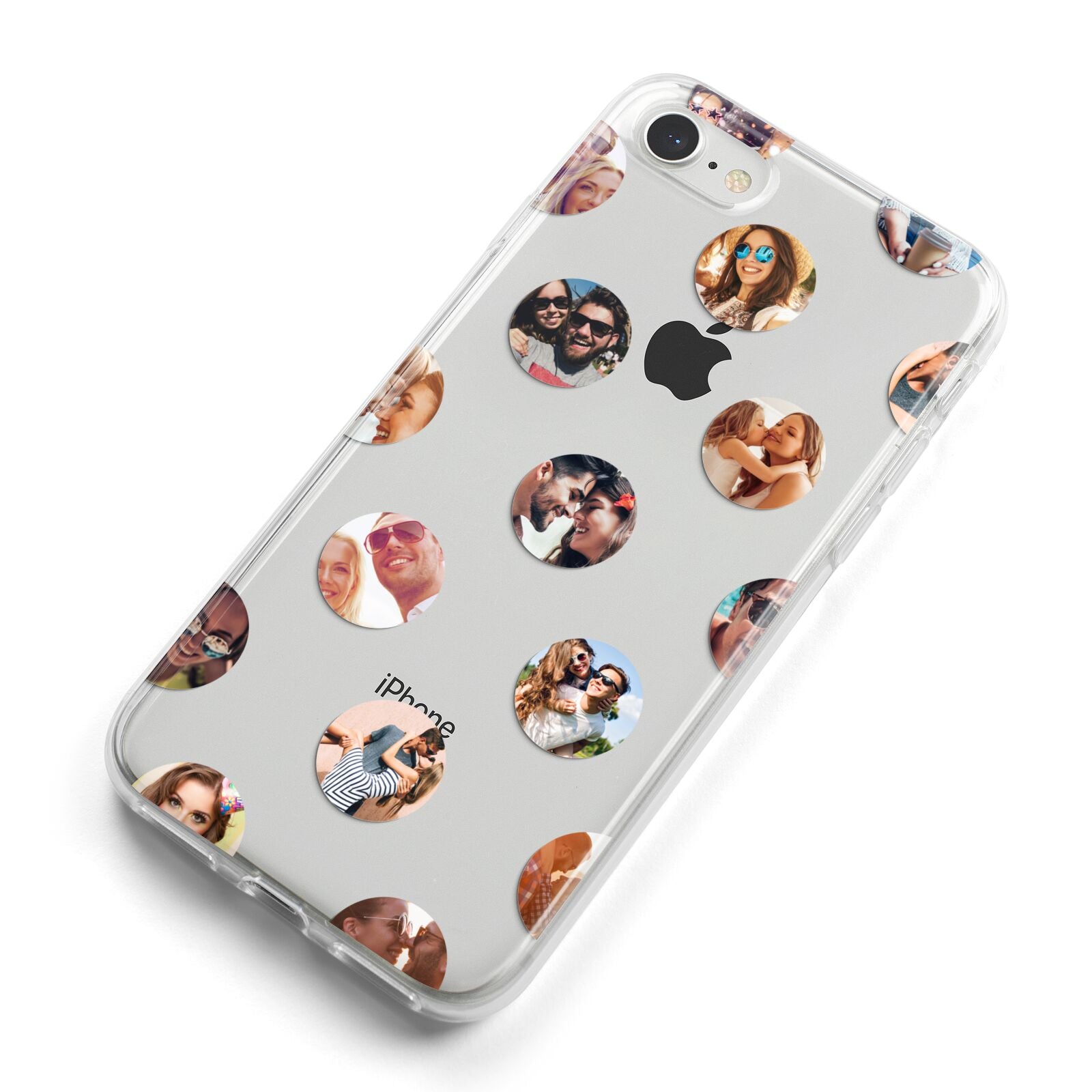 Polka Dot Photo Montage Upload iPhone 8 Bumper Case on Silver iPhone Alternative Image