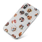 Polka Dot Photo Montage Upload iPhone X Bumper Case on Silver iPhone