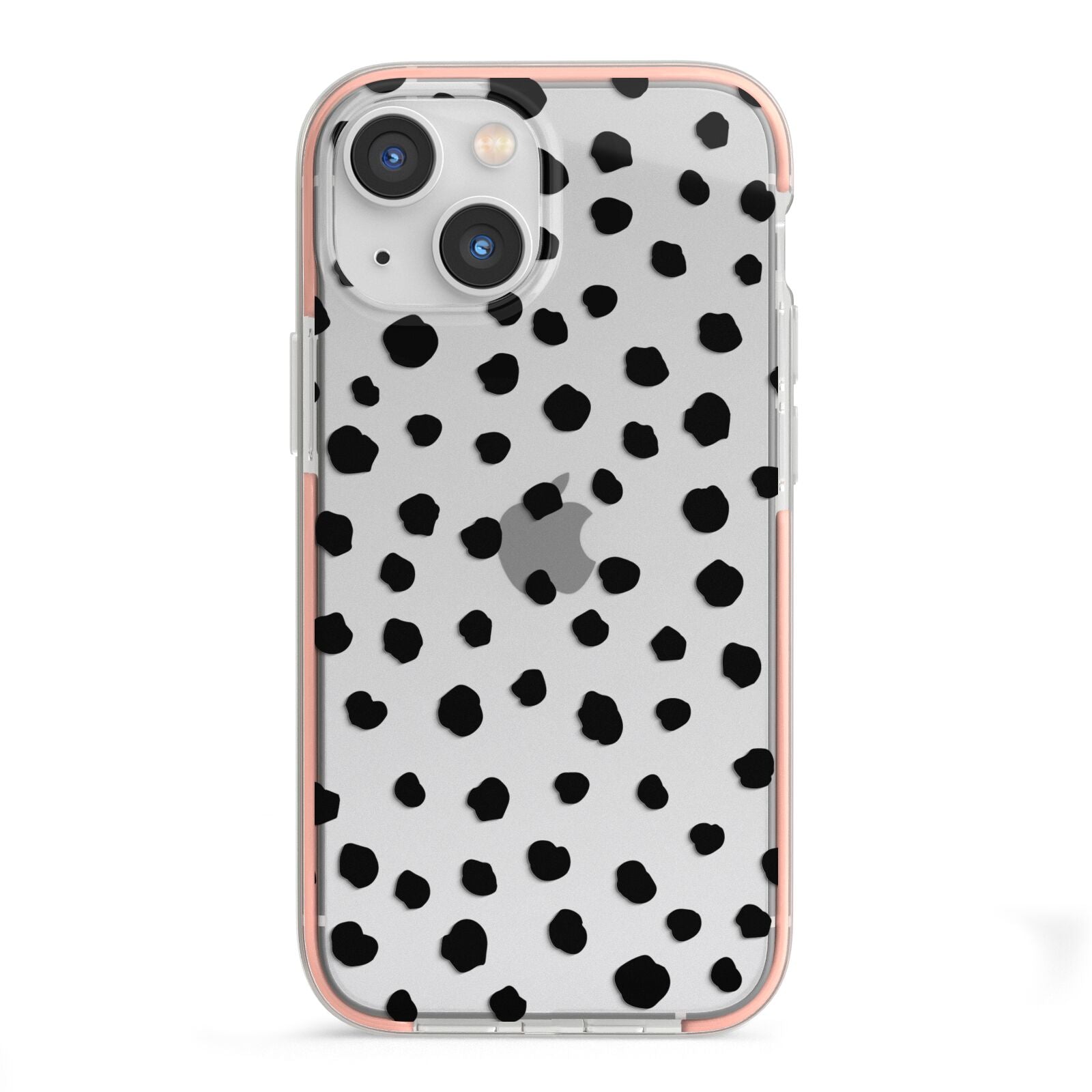 Polka Dot iPhone 13 Mini TPU Impact Case with Pink Edges