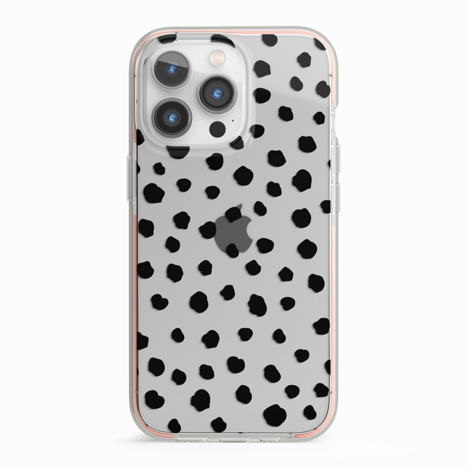 Polka Dot iPhone 13 Pro TPU Impact Case with Pink Edges