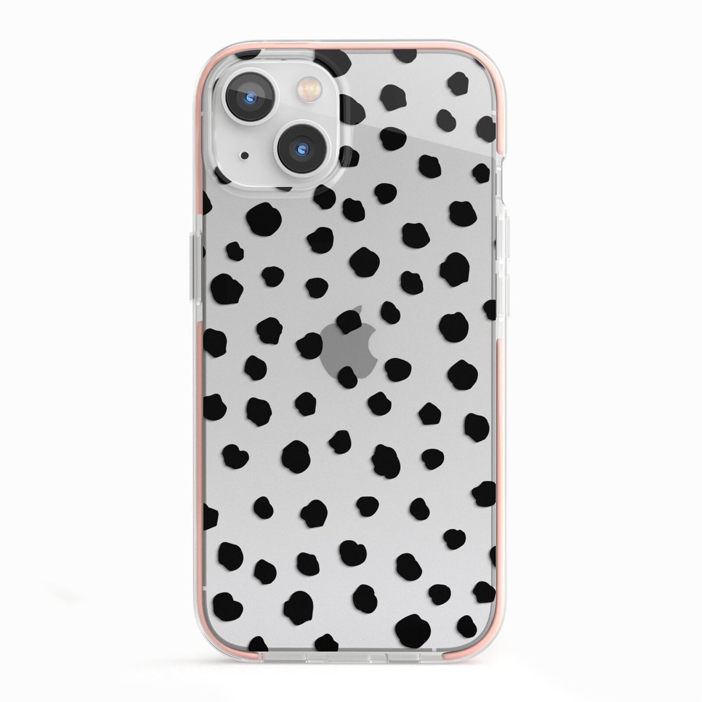 Polka Dot iPhone 13 TPU Impact Case with Pink Edges
