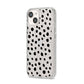 Polka Dot iPhone 14 Glitter Tough Case Starlight Angled Image