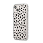 Polka Dot iPhone 14 Plus Clear Tough Case Starlight Angled Image