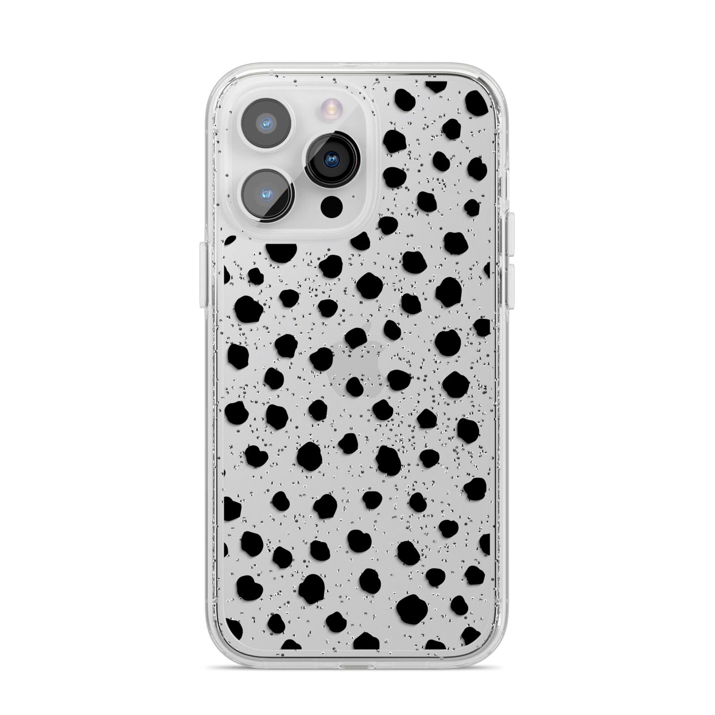 Polka Dot iPhone 14 Pro Max Glitter Tough Case Silver