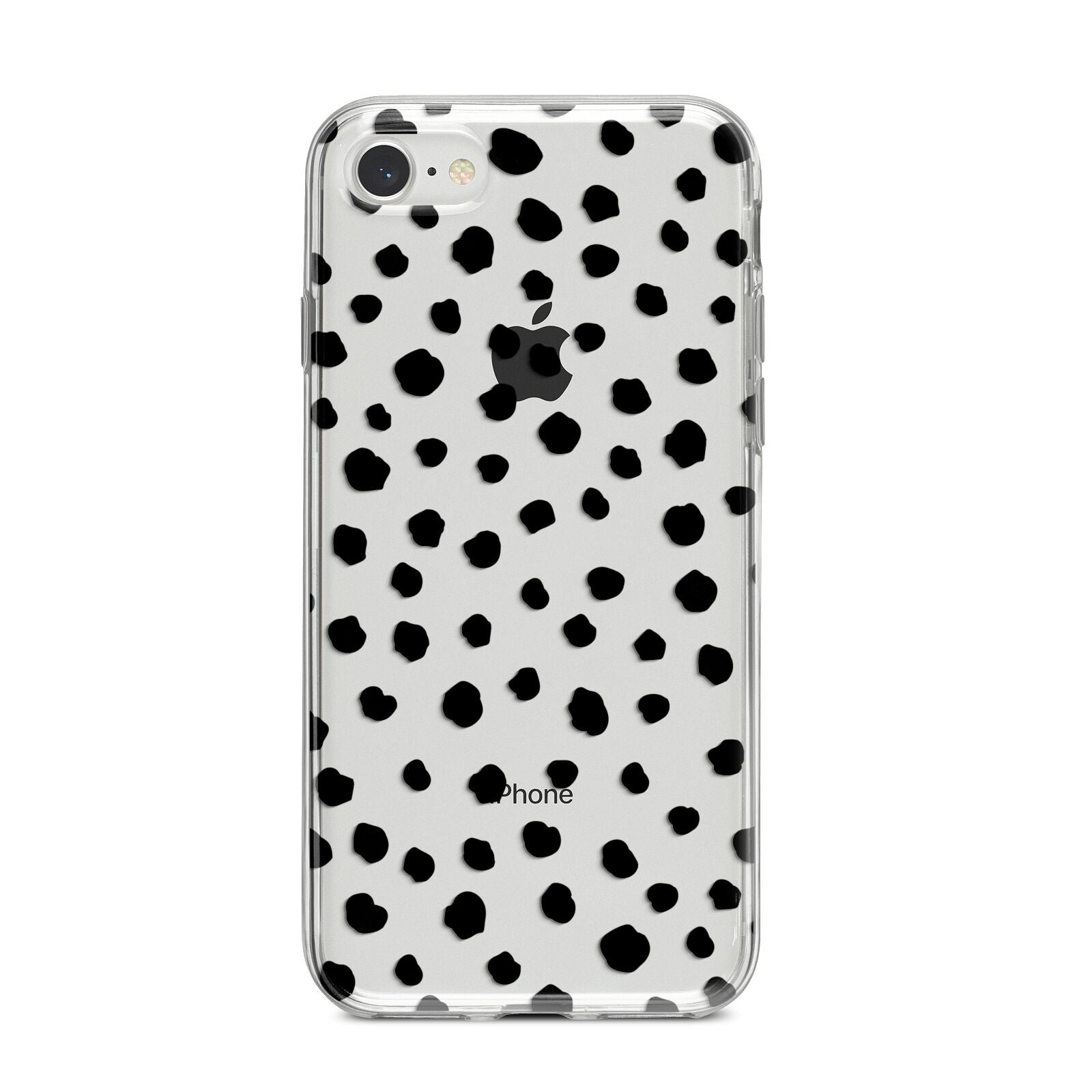 Polka Dot iPhone 8 Bumper Case on Silver iPhone