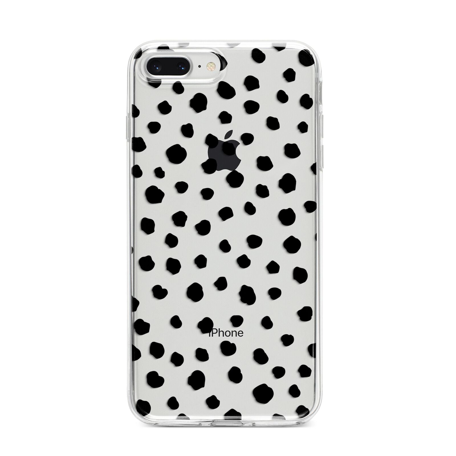 Polka Dot iPhone 8 Plus Bumper Case on Silver iPhone