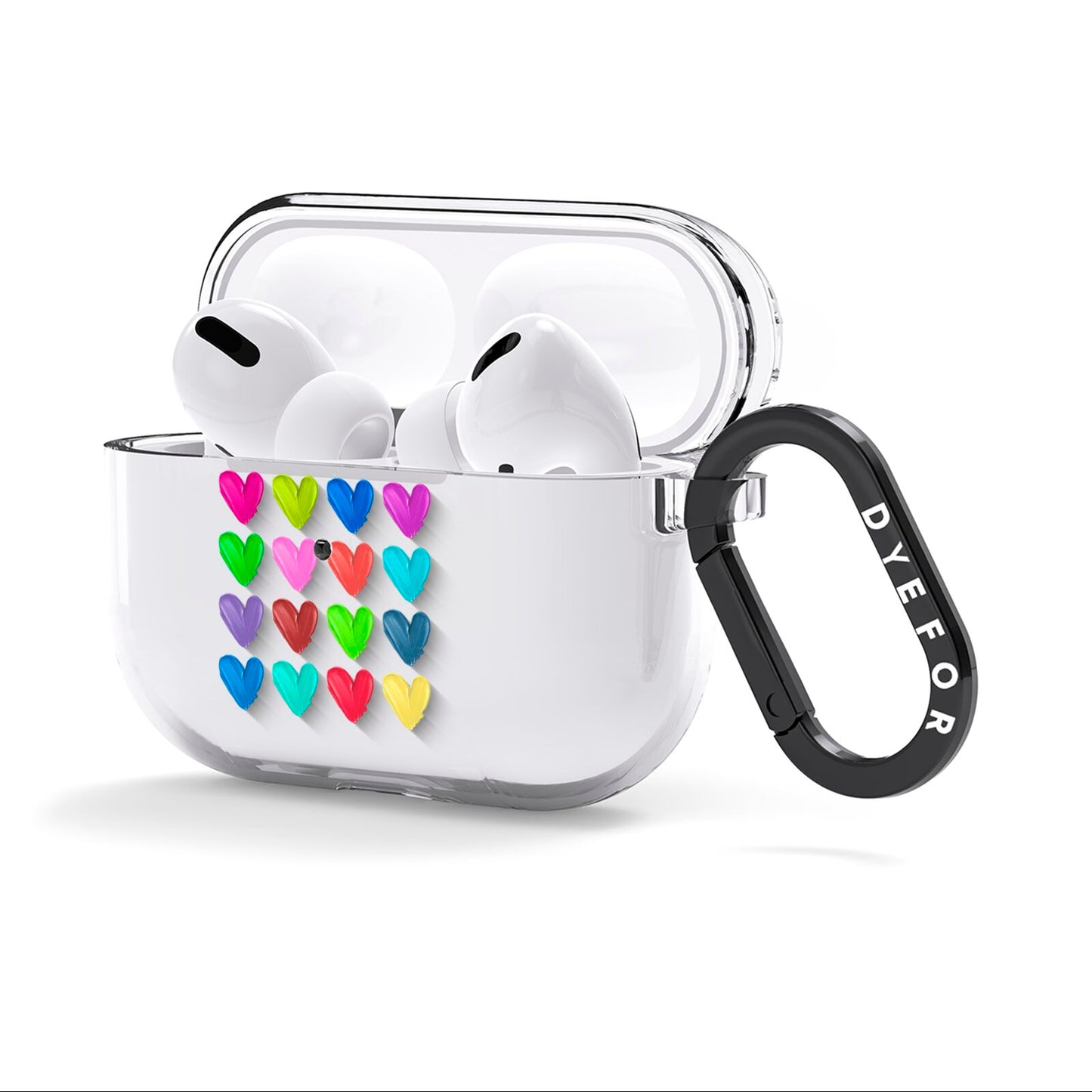 Polka Heart AirPods Clear Case 3rd Gen Side Image