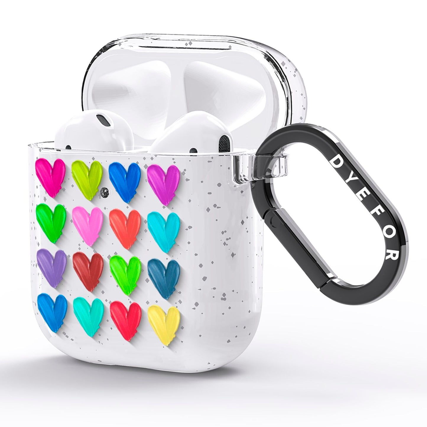 Polka Heart AirPods Glitter Case Side Image