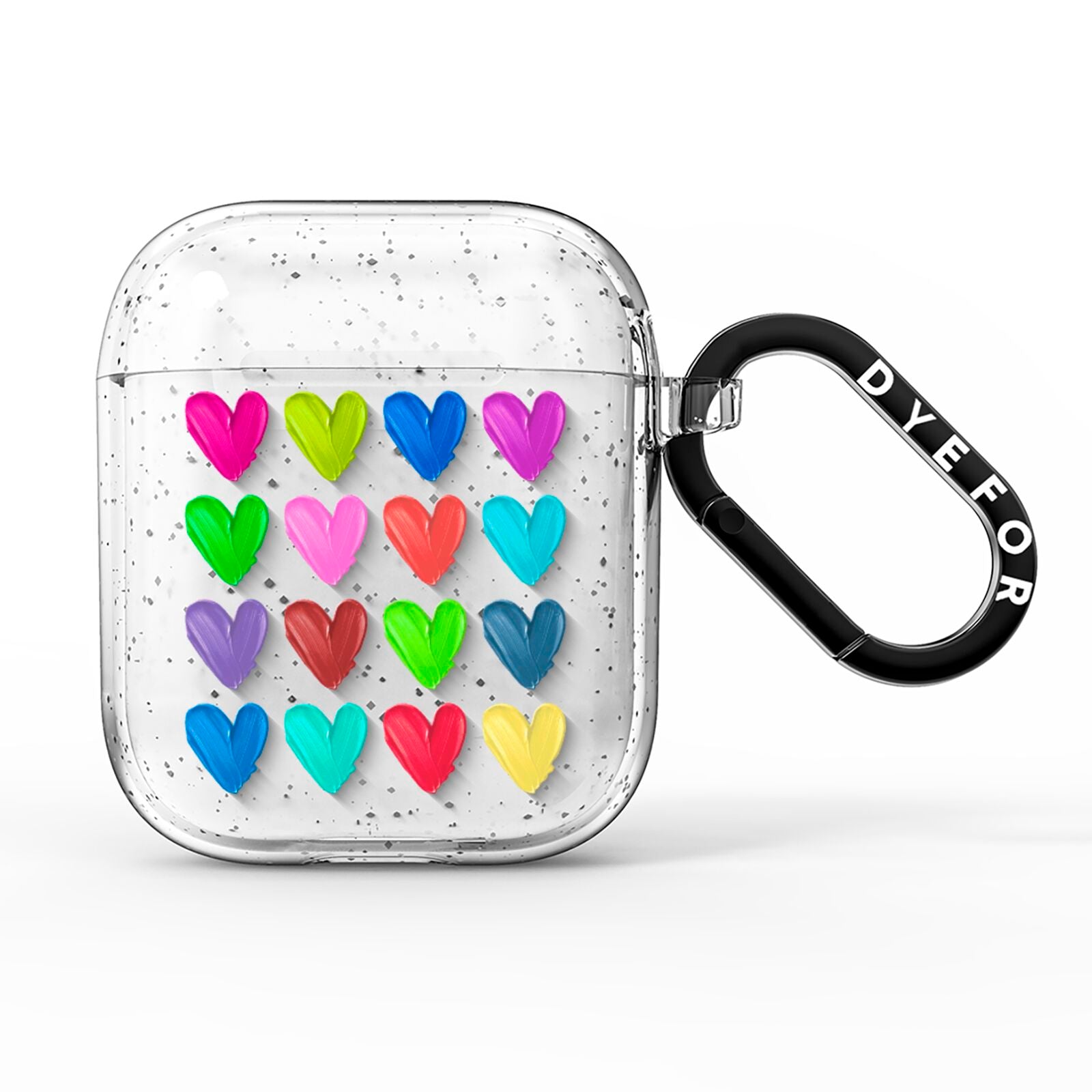 Polka Heart AirPods Glitter Case
