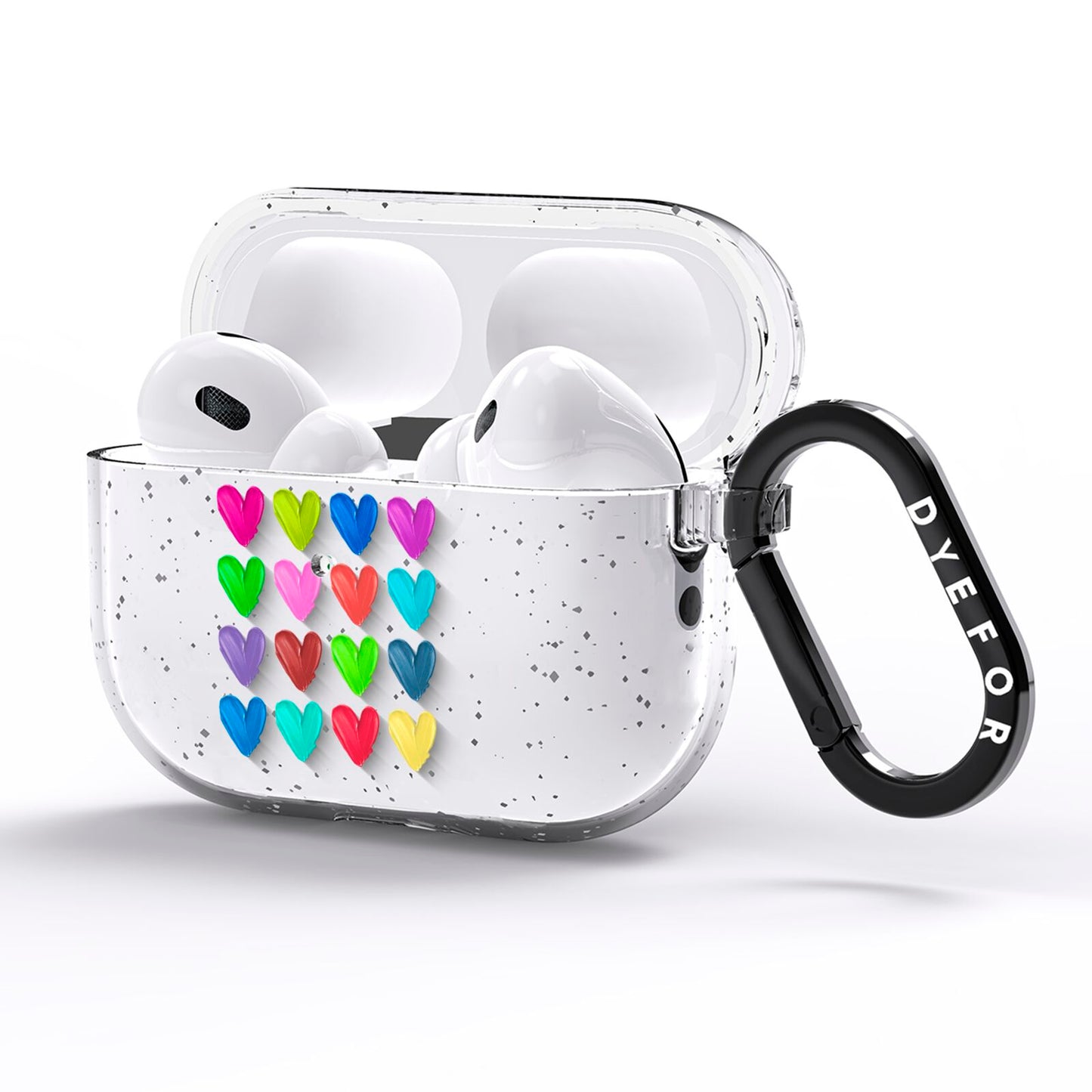 Polka Heart AirPods Pro Glitter Case Side Image
