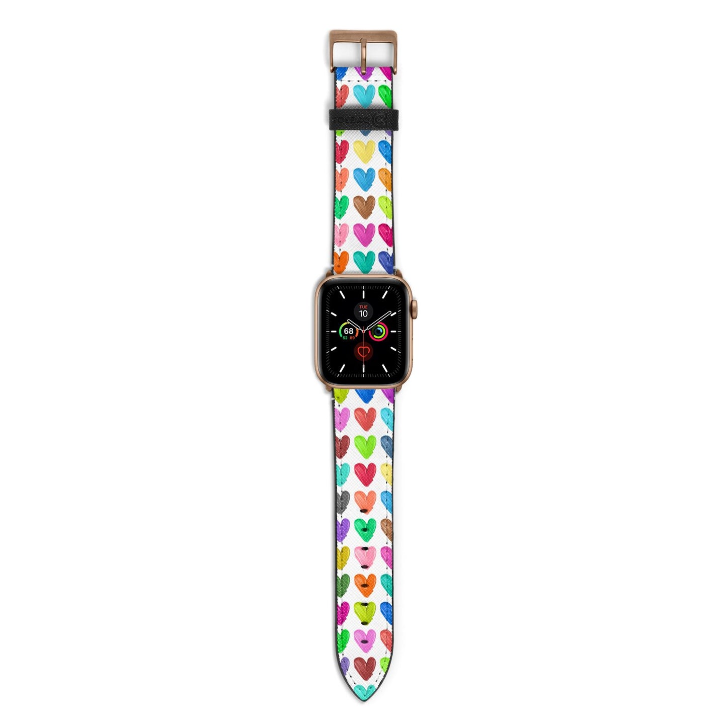 Polka Heart Apple Watch Strap with Gold Hardware