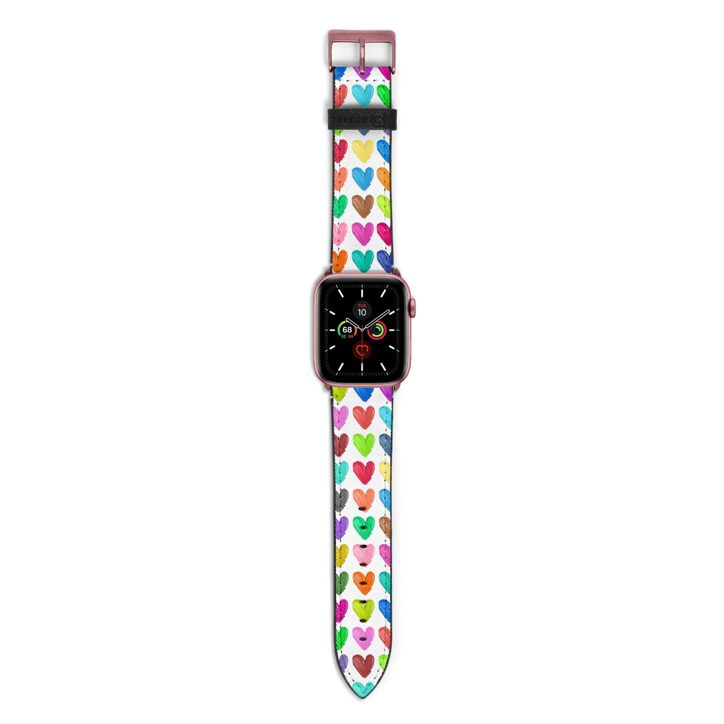 Polka Heart Apple Watch Strap with Rose Gold Hardware