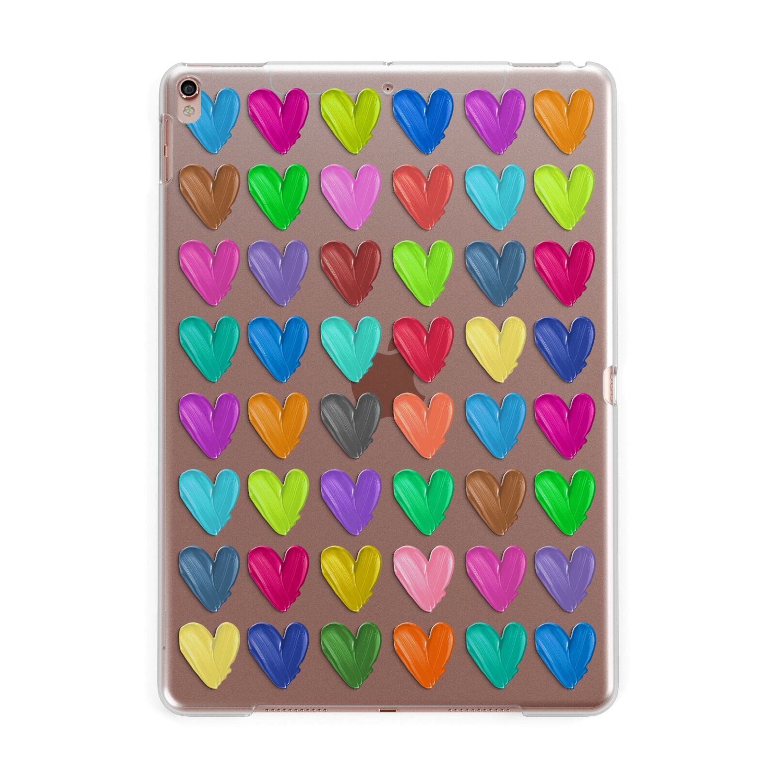 Polka Heart Apple iPad Rose Gold Case