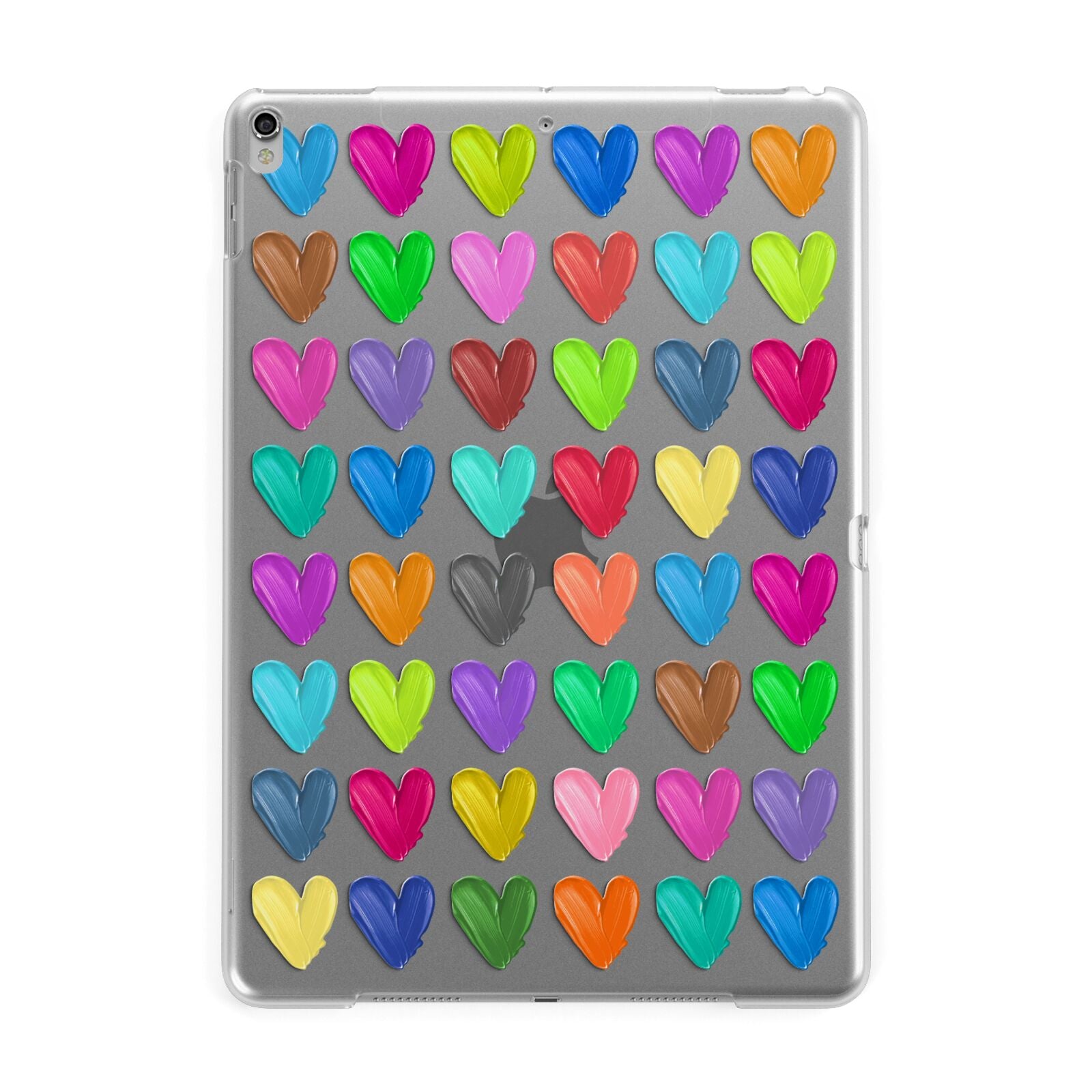 Polka Heart Apple iPad Silver Case