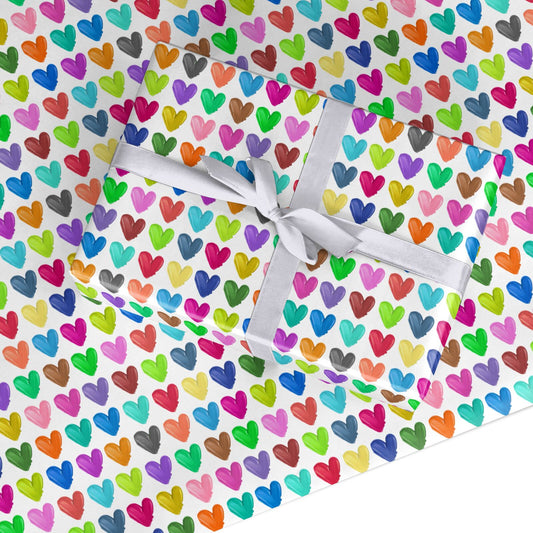 Polka Heart Custom Wrapping Paper