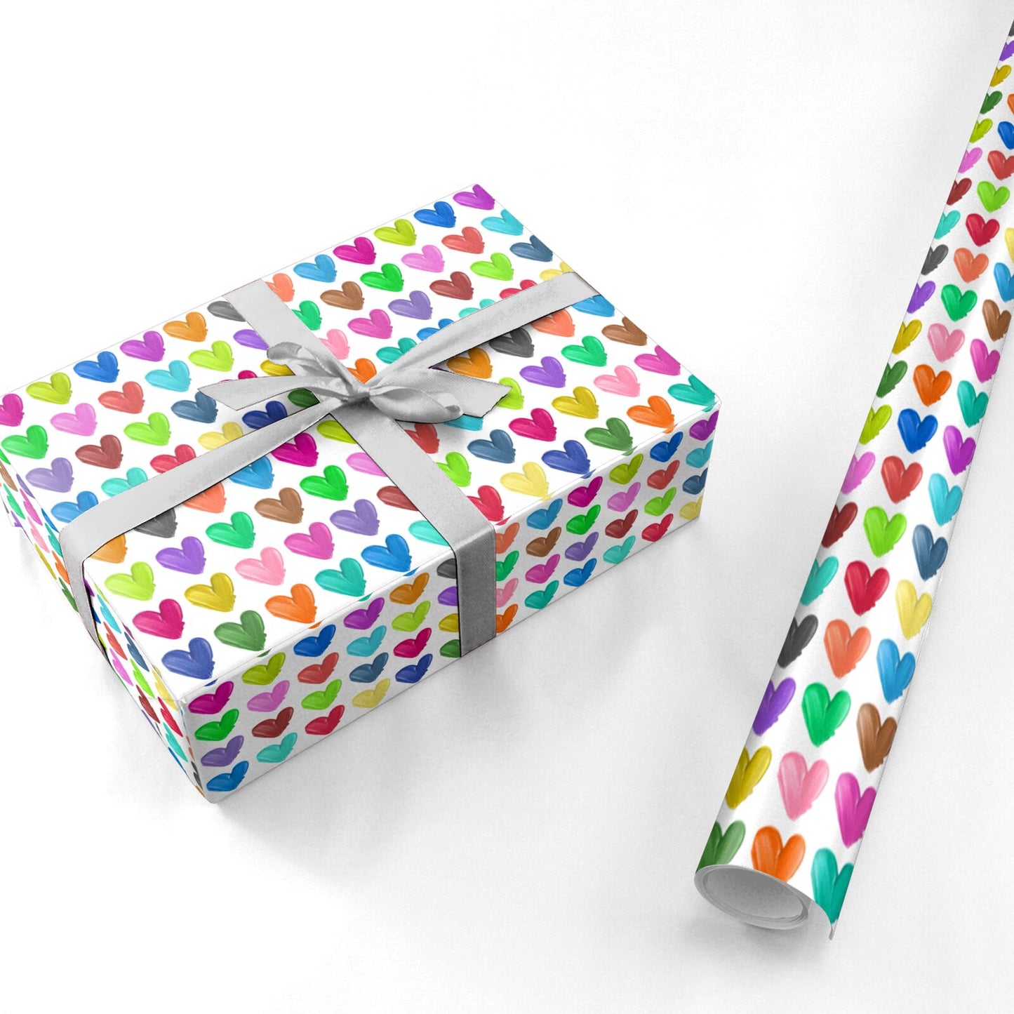 Polka Heart Personalised Wrapping Paper