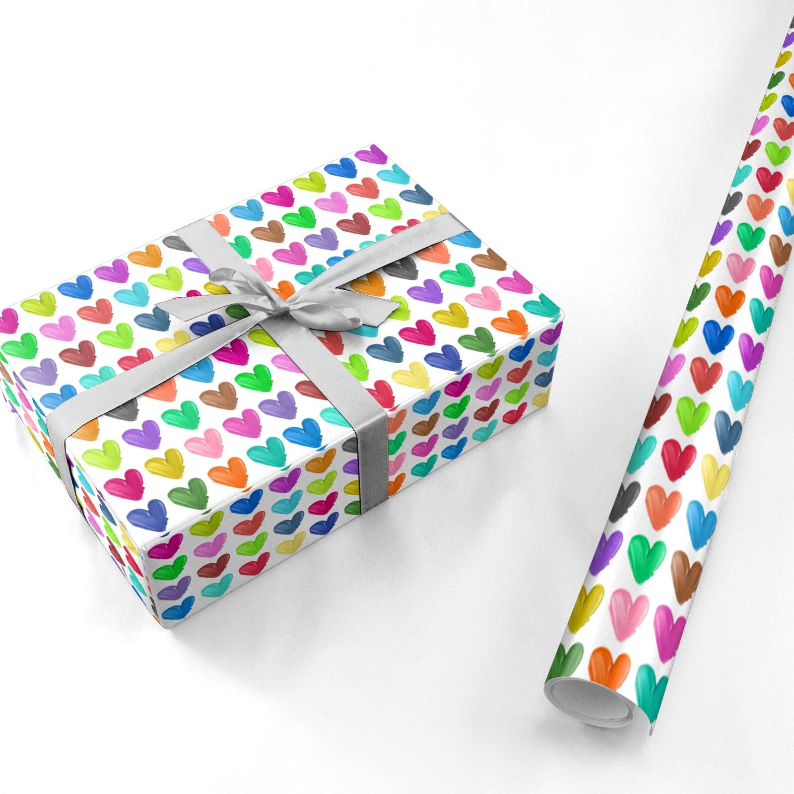 Polka Heart Personalised Wrapping Paper