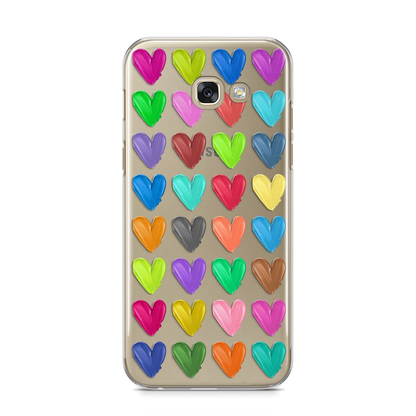 Polka Heart Samsung Galaxy A5 2017 Case on gold phone
