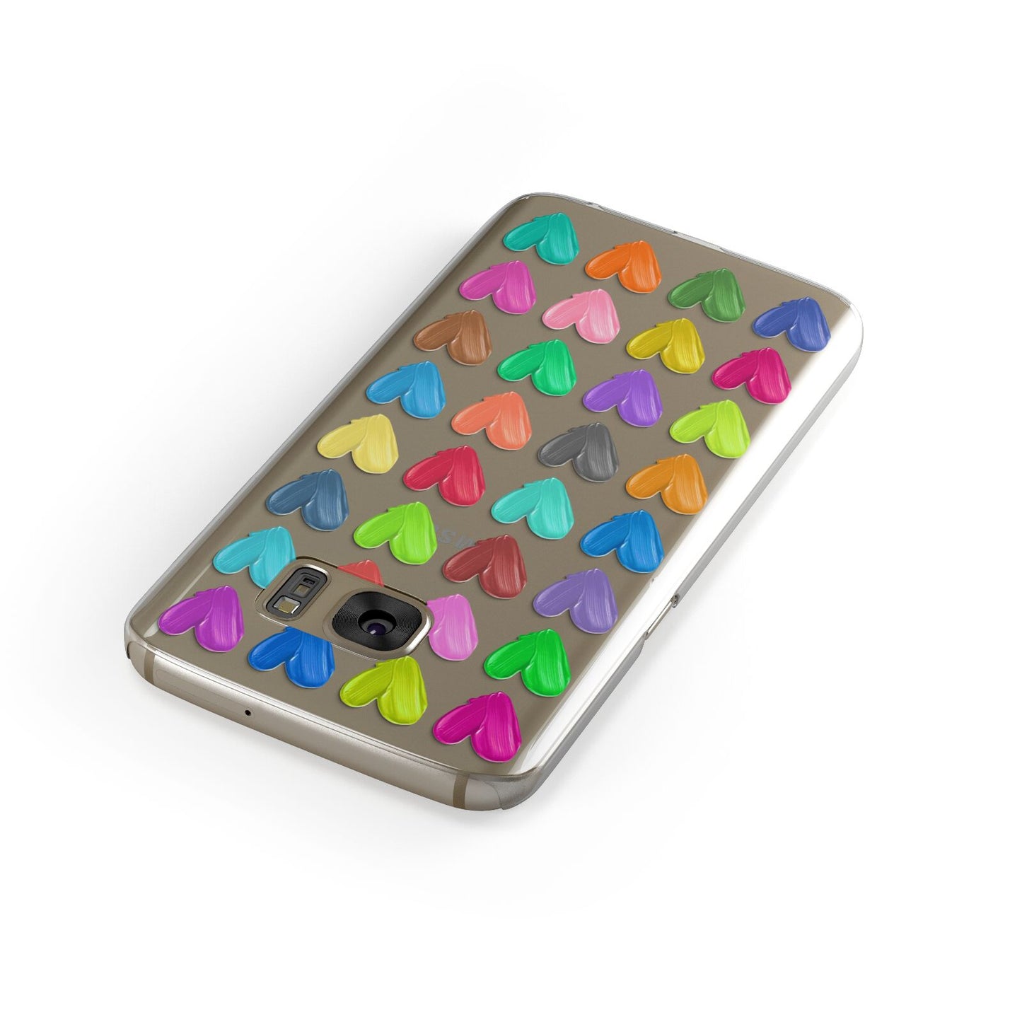 Polka Heart Samsung Galaxy Case Front Close Up