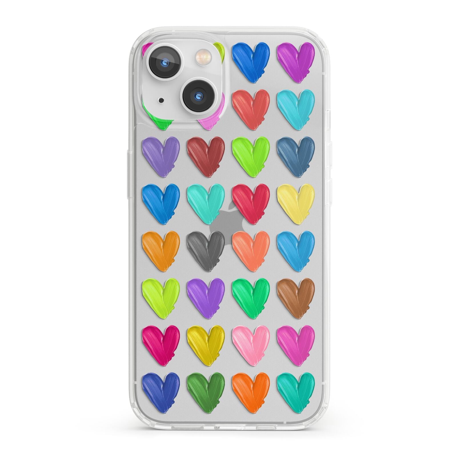 Polka Heart iPhone 13 Clear Bumper Case