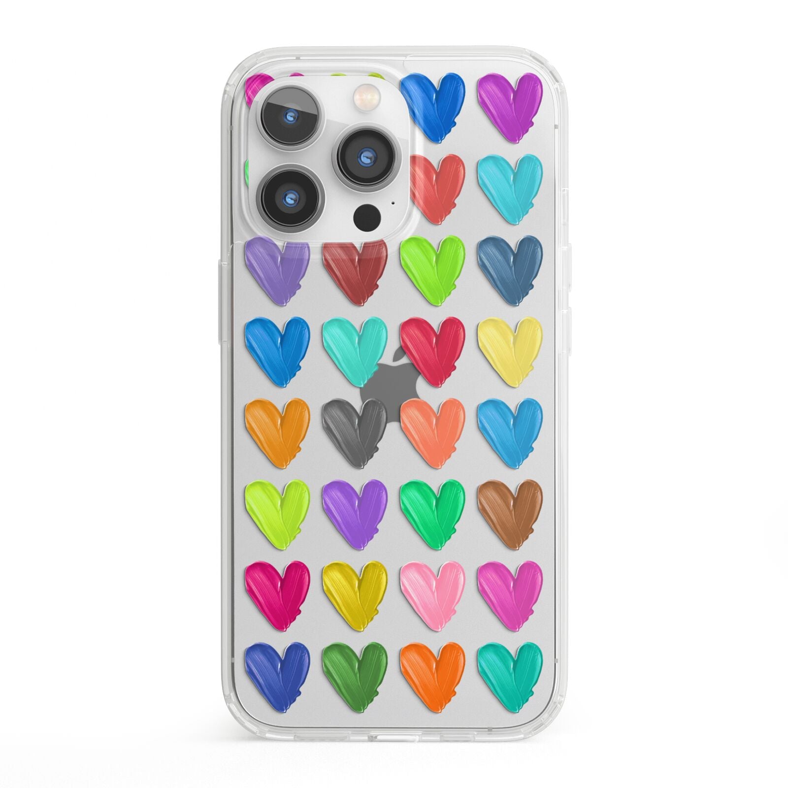 Polka Heart iPhone 13 Pro Clear Bumper Case