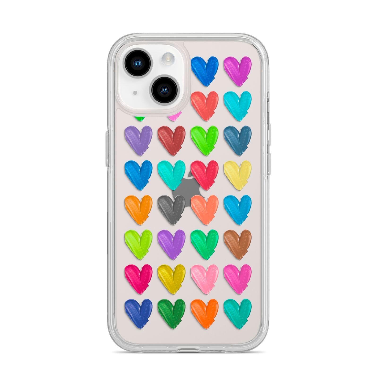 Polka Heart iPhone 14 Clear Tough Case Starlight