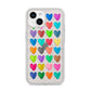 Polka Heart iPhone 14 Glitter Tough Case Starlight
