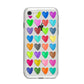 Polka Heart iPhone 8 Bumper Case on Silver iPhone