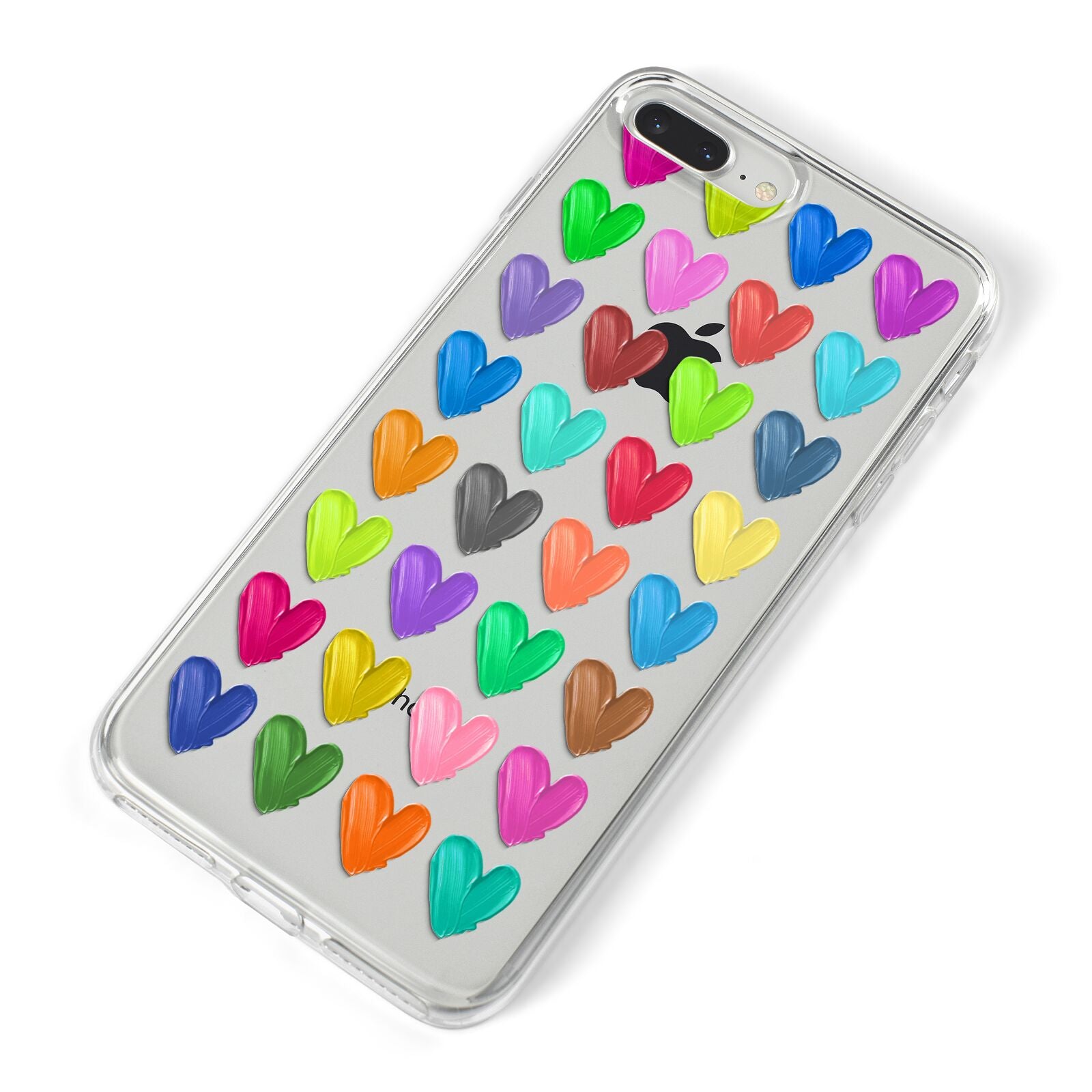 Polka Heart iPhone 8 Plus Bumper Case on Silver iPhone Alternative Image
