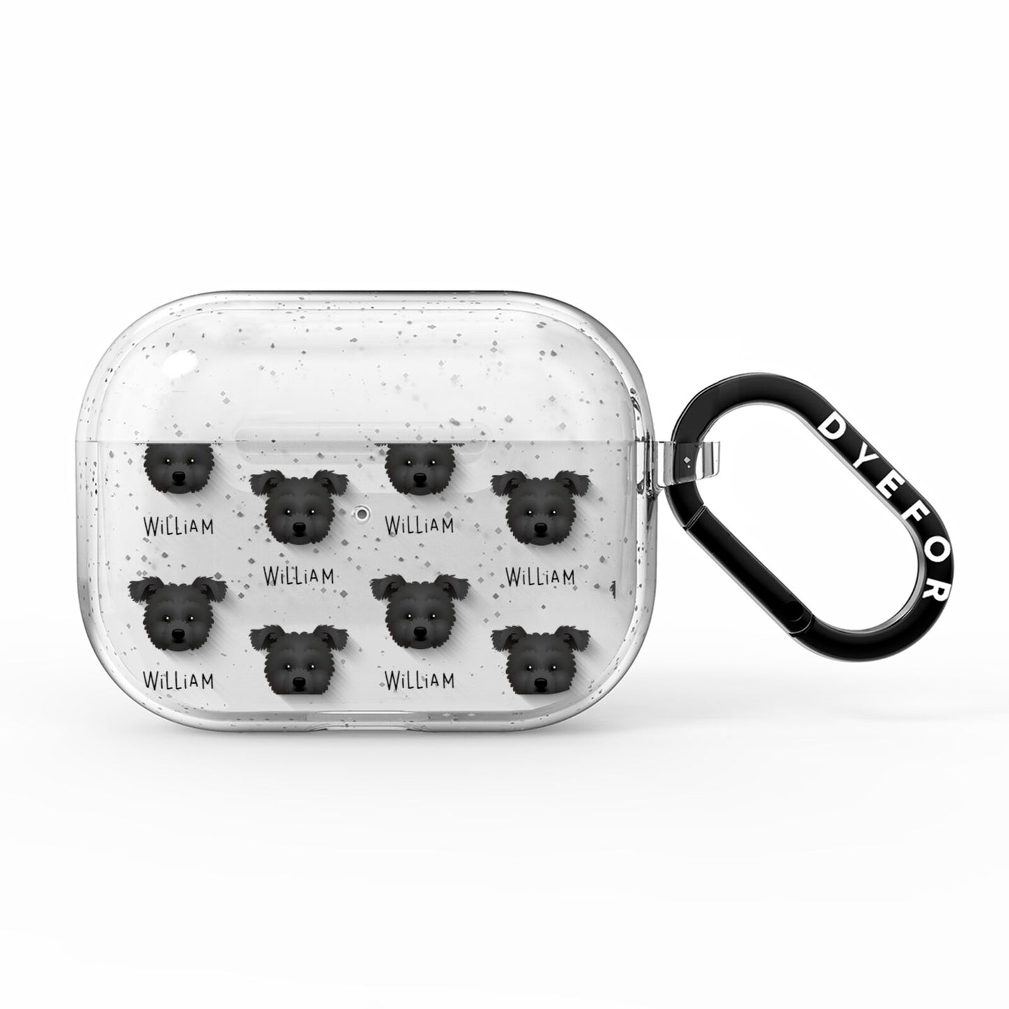 Pomapoo Icon with Name AirPods Pro Glitter Case