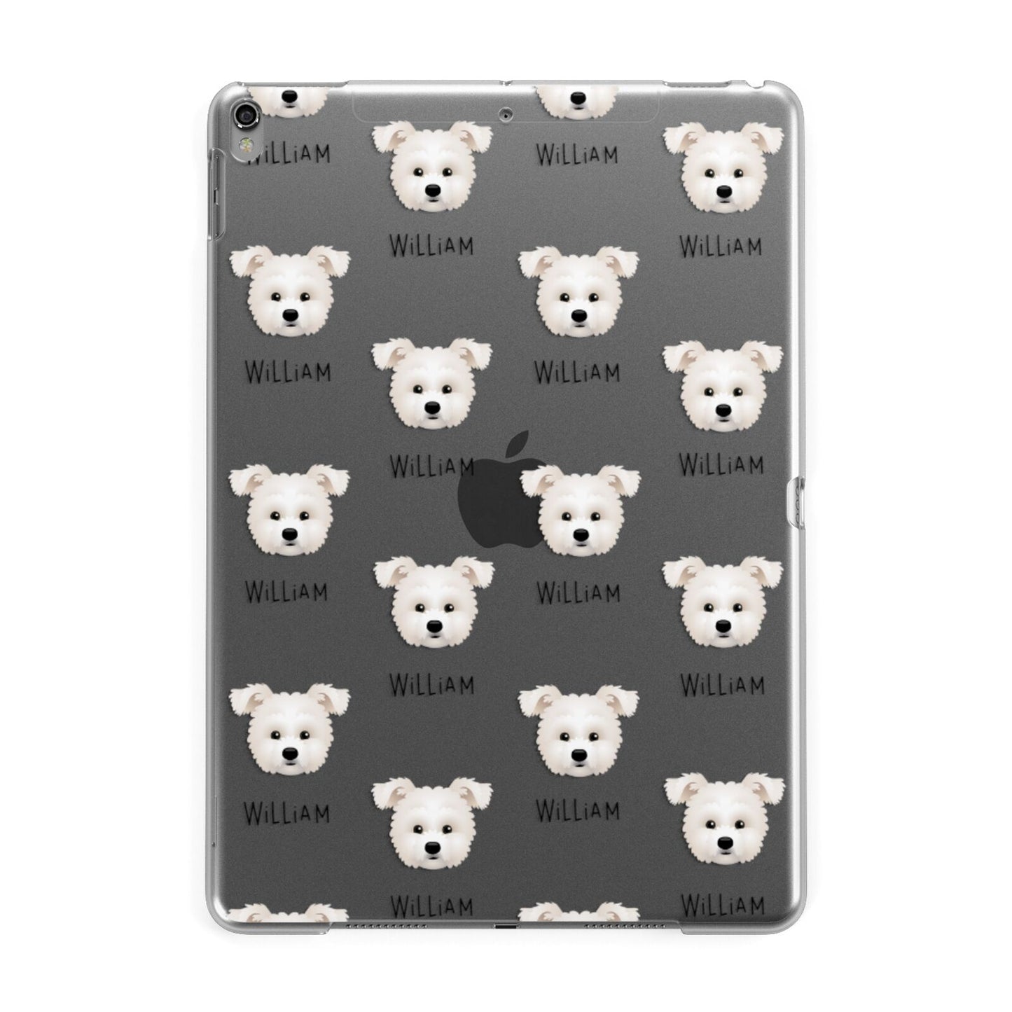 Pomapoo Icon with Name Apple iPad Grey Case