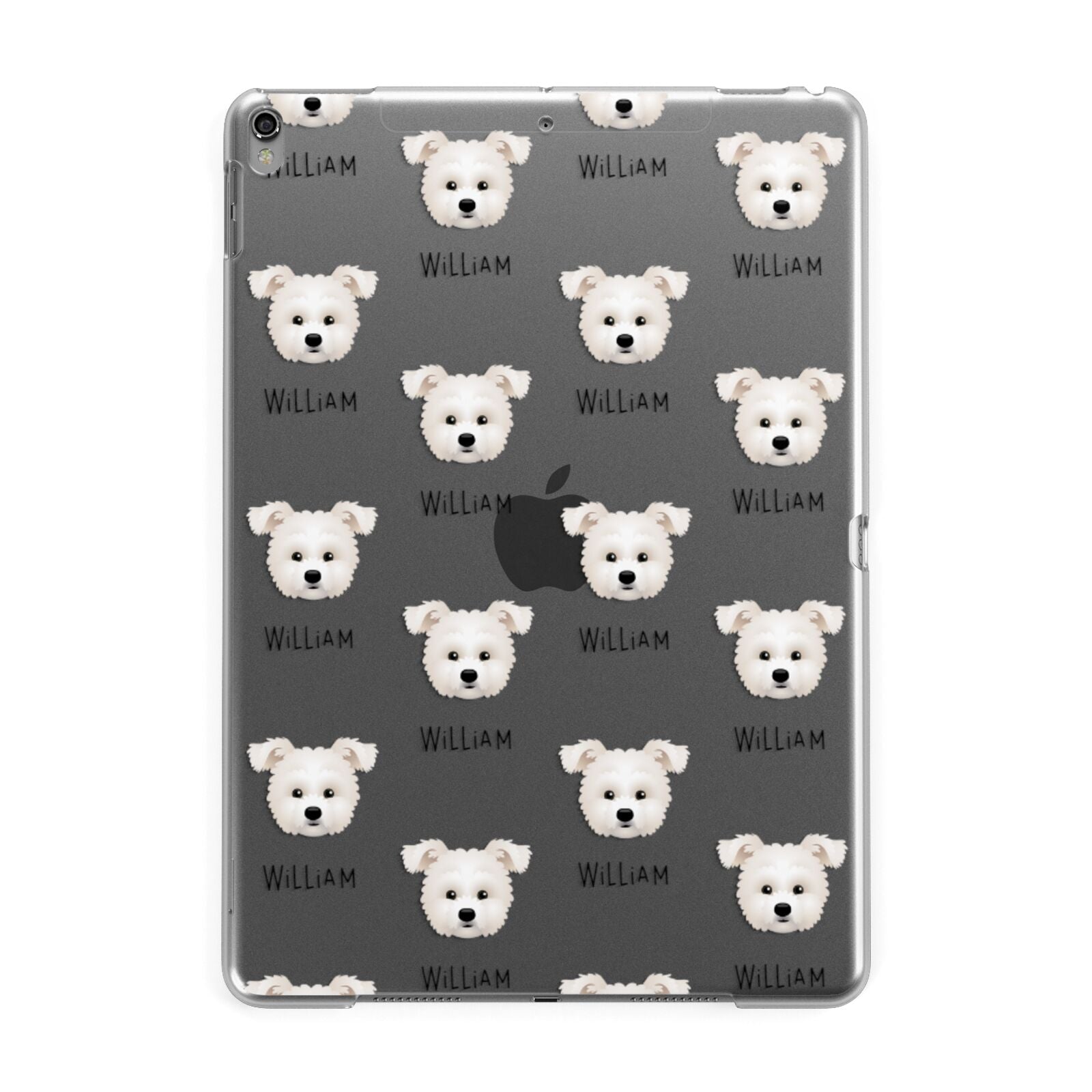 Pomapoo Icon with Name Apple iPad Grey Case