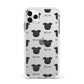 Pomapoo Icon with Name Apple iPhone 11 Pro Max in Silver with White Impact Case