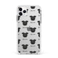 Pomapoo Icon with Name Apple iPhone 11 Pro Max in Silver with White Impact Case
