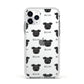 Pomapoo Icon with Name Apple iPhone 11 Pro in Silver with White Impact Case