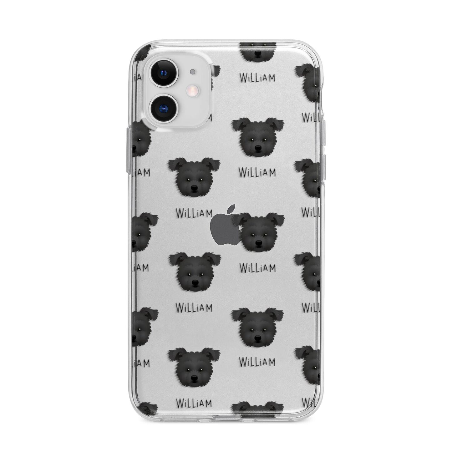 Pomapoo Icon with Name Apple iPhone 11 in White with Bumper Case