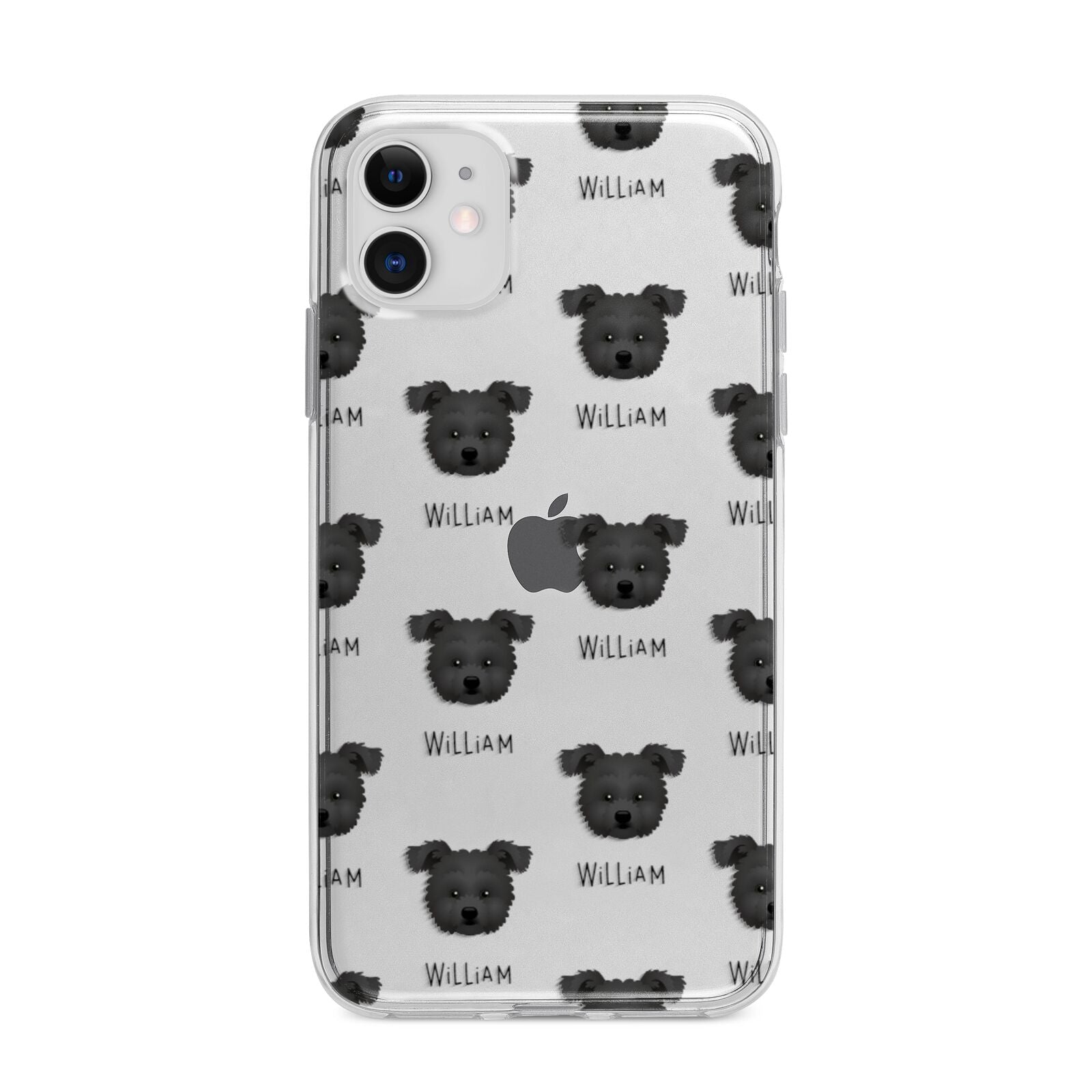 Pomapoo Icon with Name Apple iPhone 11 in White with Bumper Case